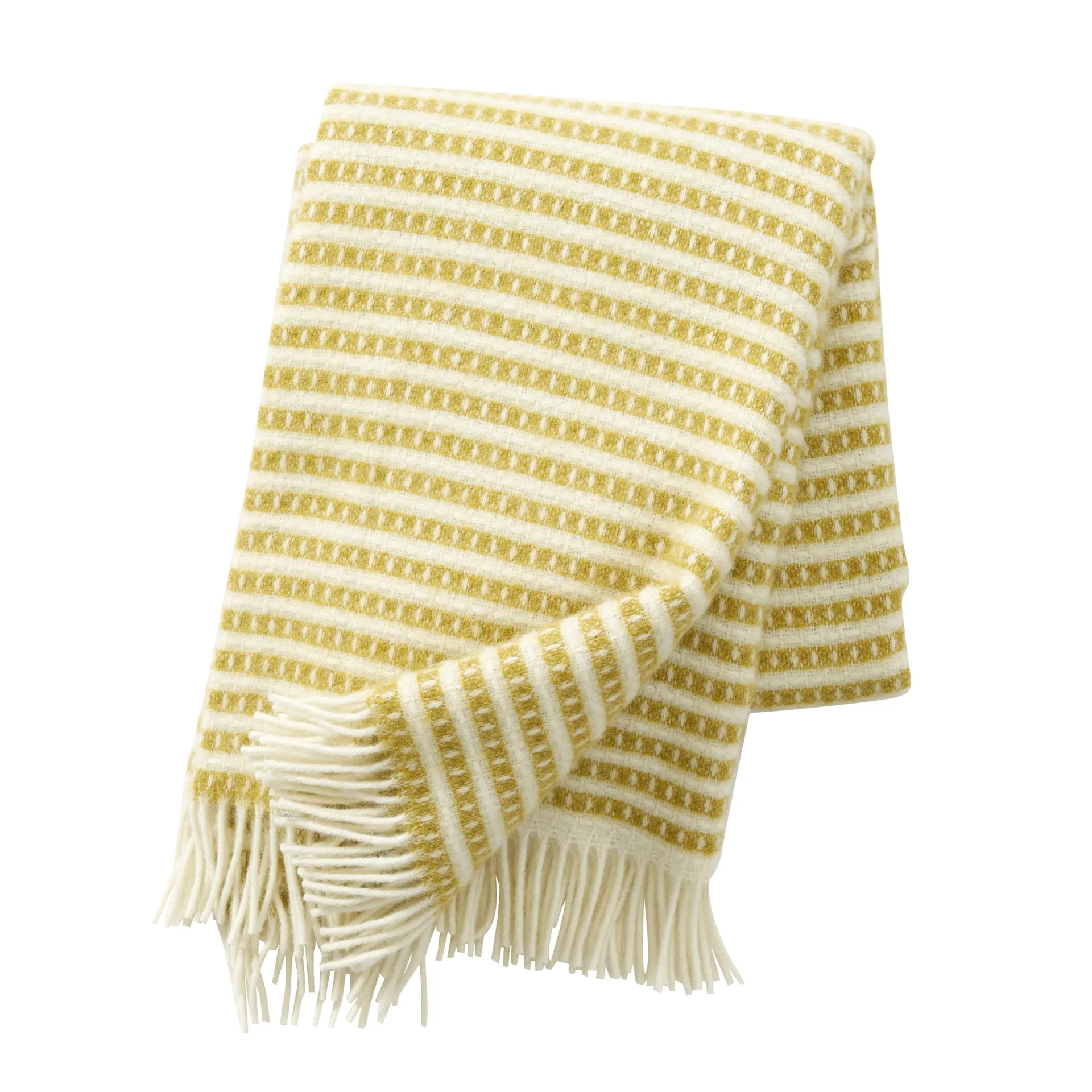 Manta de lã Olle, saffron (amarelo) Klippan Yllefabrik