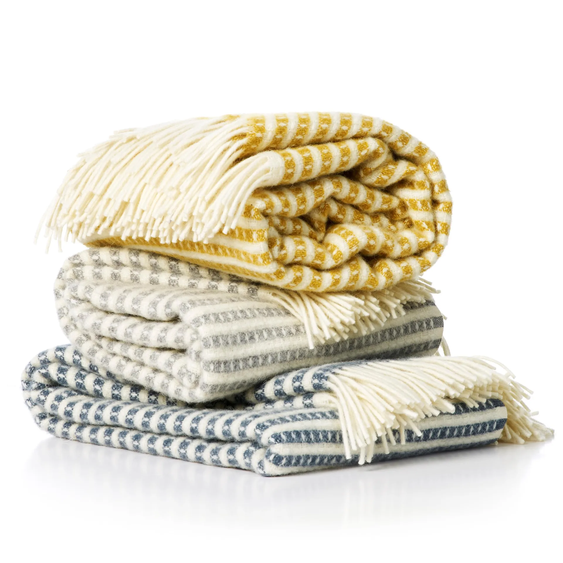 Manta de lã Olle, smokey blue Klippan Yllefabrik