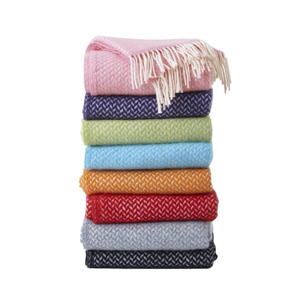 Manta de lã Polka, Beige Klippan Yllefabrik