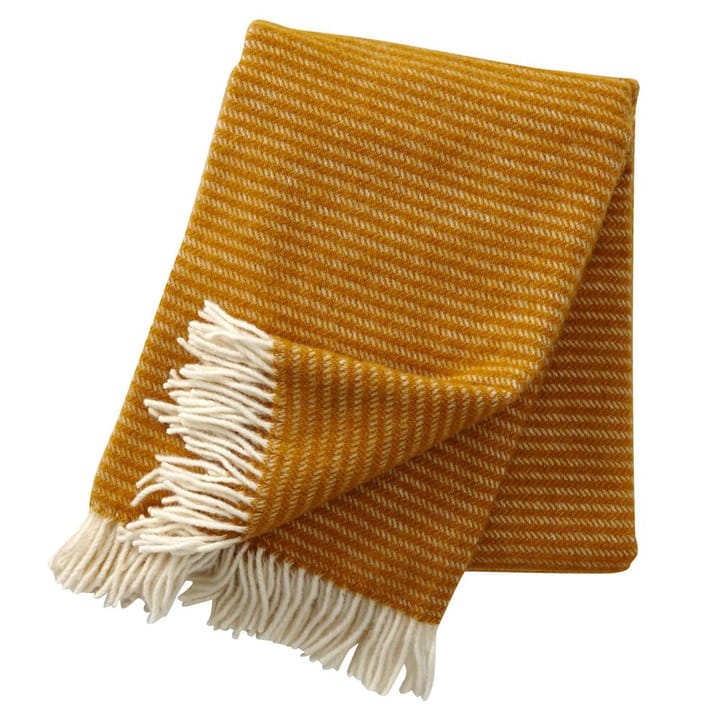 Manta de lã Ralph - amarelo mustarda - Klippan Yllefabrik