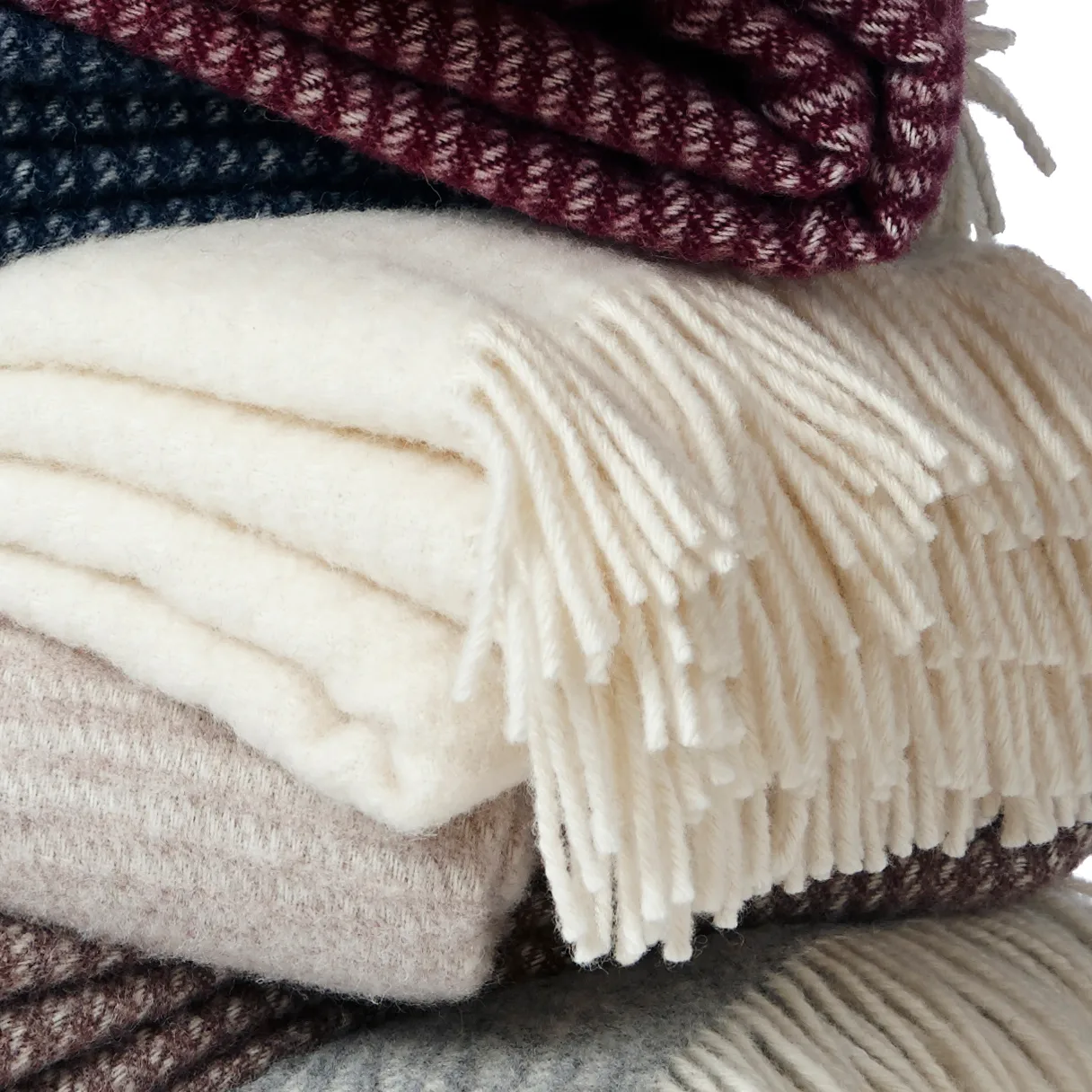 Manta de lã Ralph, ivory Klippan Yllefabrik