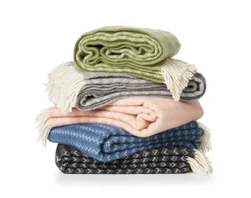 Manta de lã Summit 130x200 cm - Sea blue (azul) - Klippan Yllefabrik