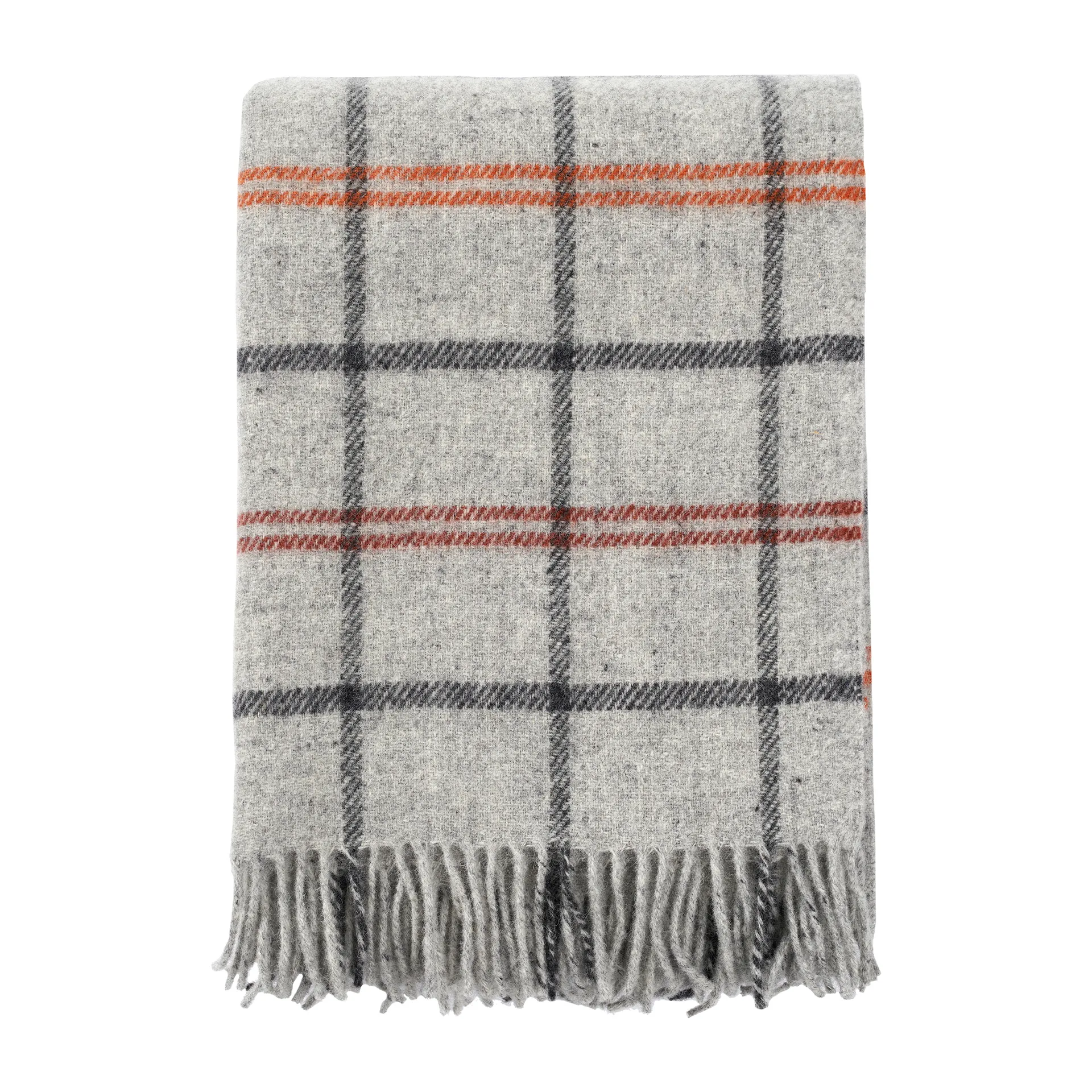 Manta de lã Tartan 130x200 cm, Light grey Klippan Yllefabrik