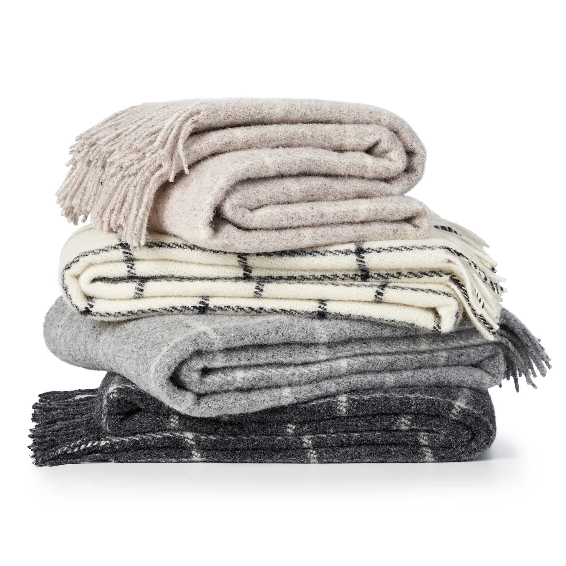 Manta de lã Vinga, Bege Klippan Yllefabrik