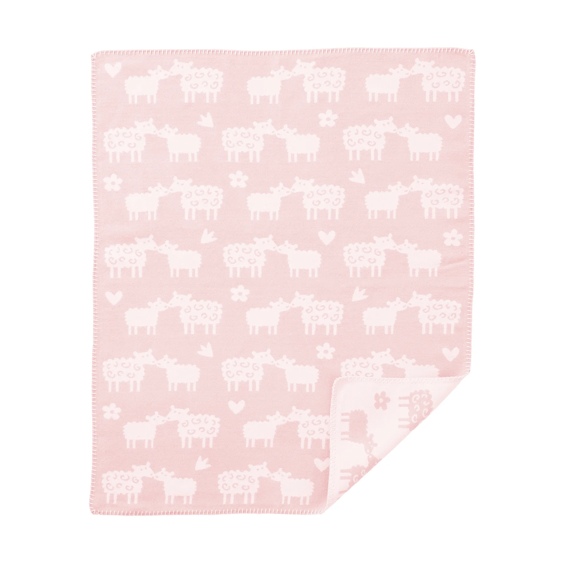 Manta infantil de algodão Bää, Rosa suave, 70x90 cm Klippan Yllefabrik
