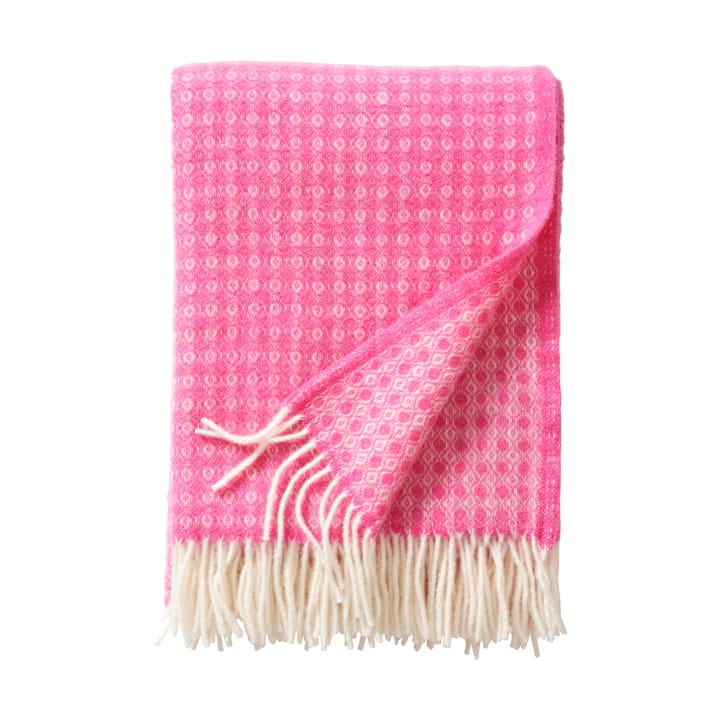 Manta Loop Wool 130x200 cm - Hot pink - Klippan Yllefabrik
