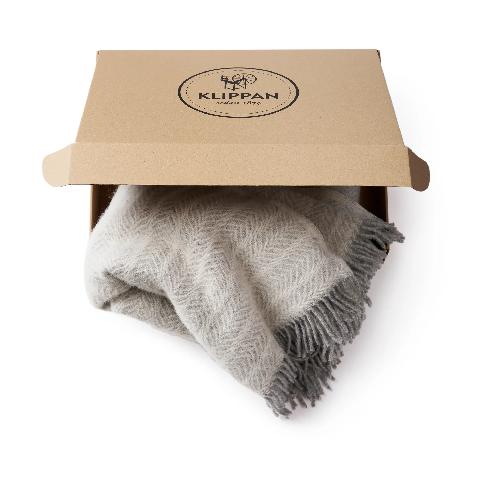 Manta Skanör 130x180 cm, Cinza Klippan Yllefabrik