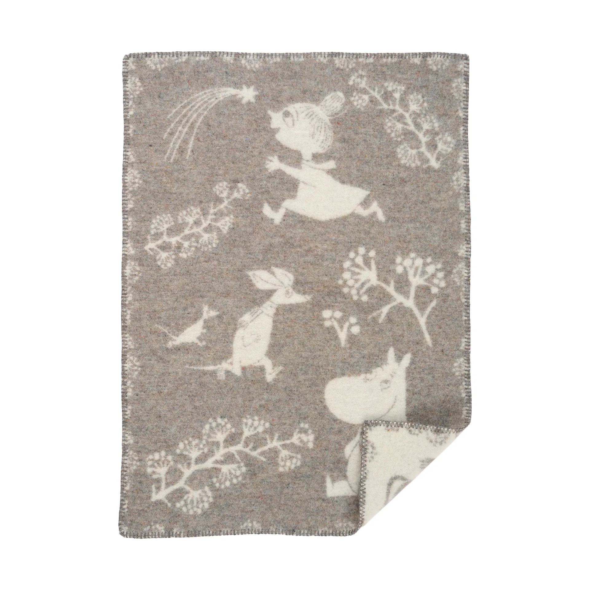 Moomin winterland manta infantil 65x90 cm, Cinzento Klippan Yllefabrik
