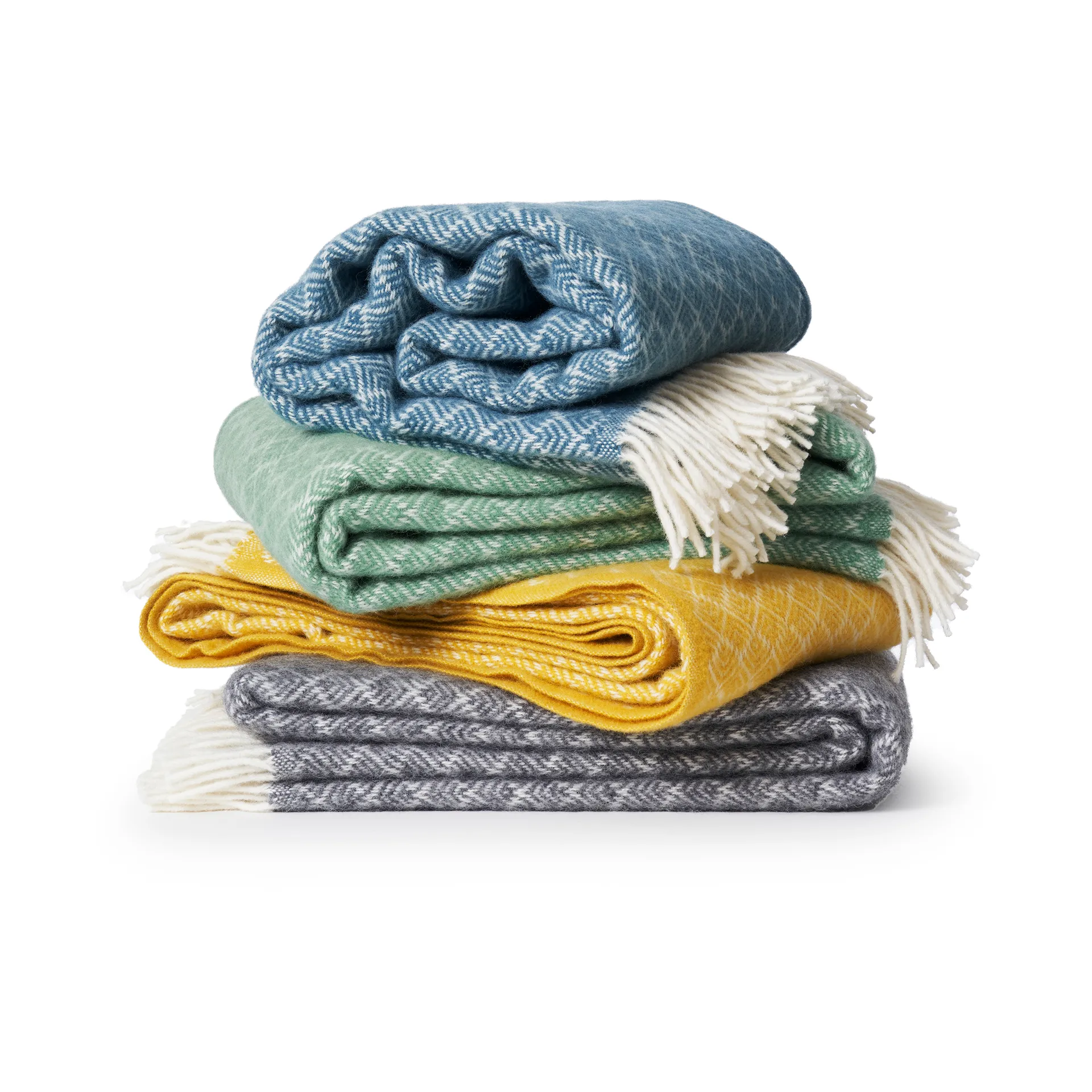 Pampas manta de lã 130x200 cm, VERDE Klippan Yllefabrik