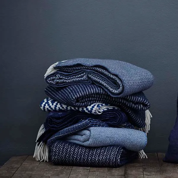 Velvet manta de lã , petróleo  Klippan Yllefabrik