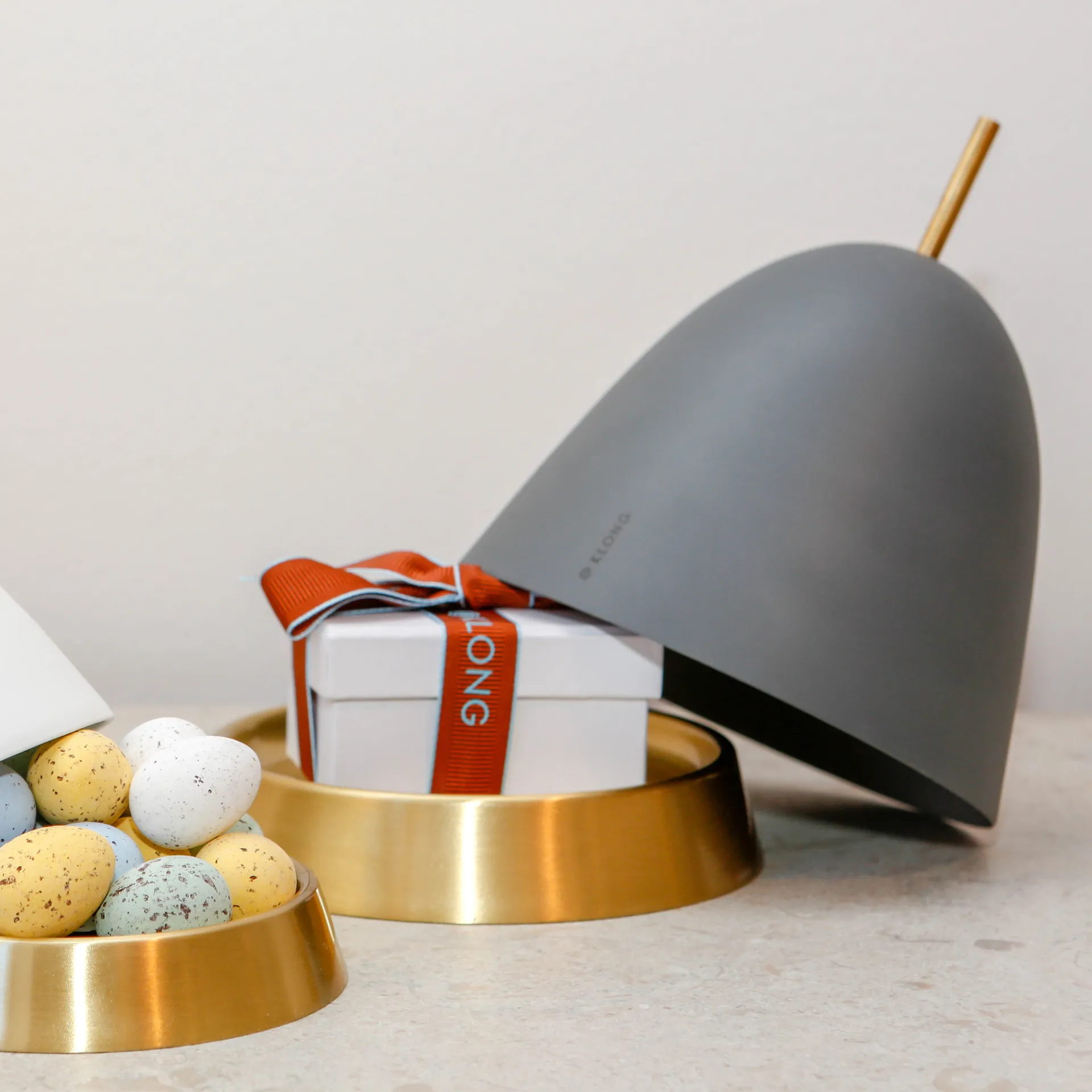 Arrumação média Gömma 16,5 cm, cinza-latão KLONG