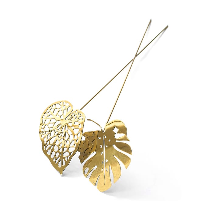 Decoração Brass Leaves, 2 peças - Water - KLONG