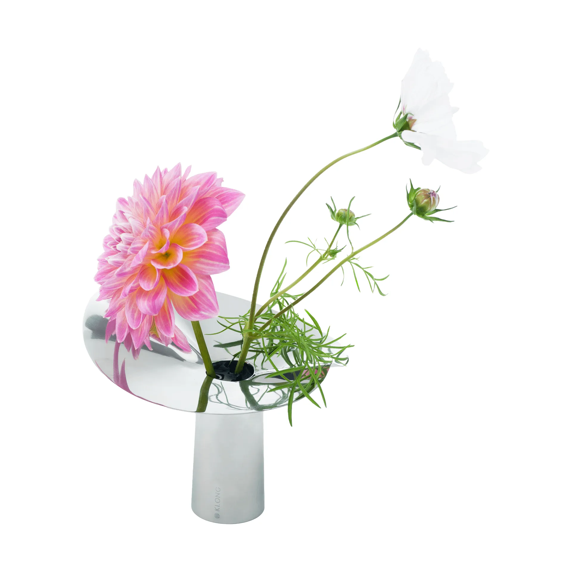 Porta-velas/ vaso Löv, Aço inoxidável. 10 cm KLONG