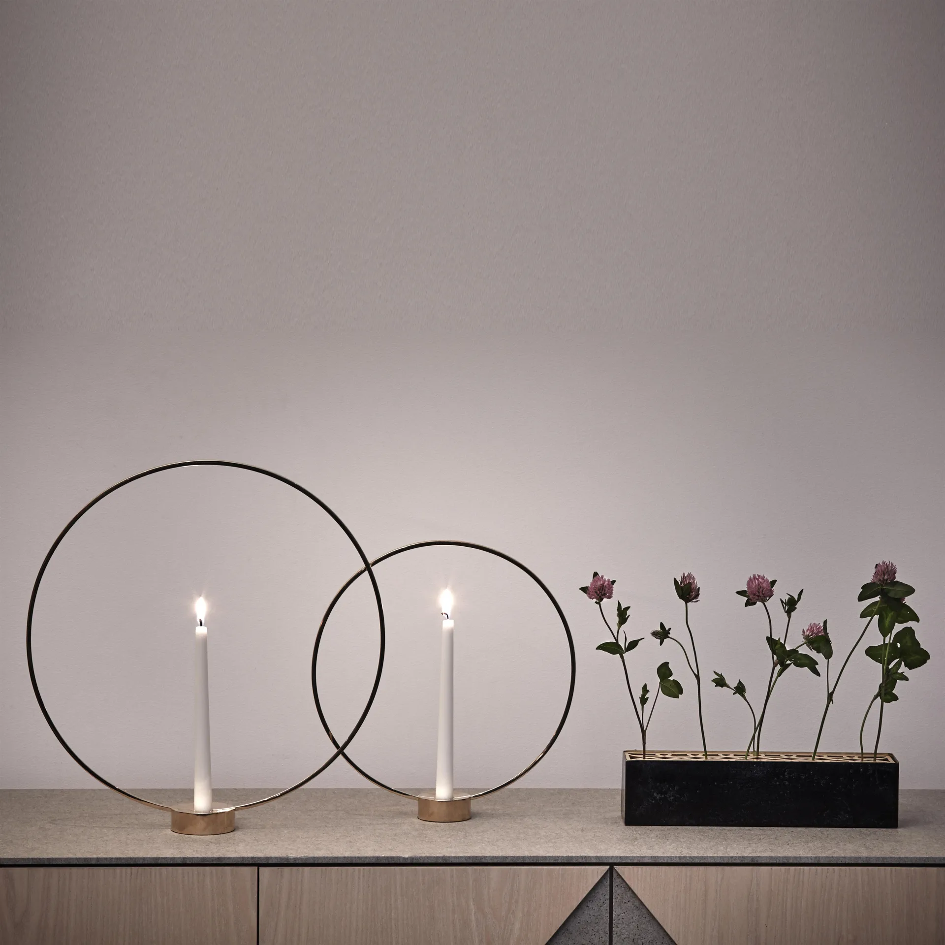 Suporte de velas Gloria, pequeno , latão KLONG