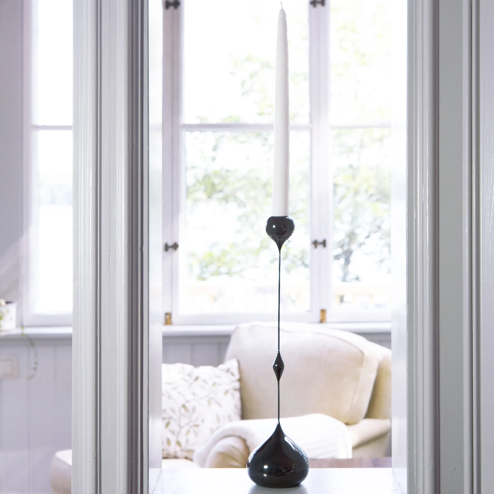 Suporte para velas raso Tender, Preto KLONG