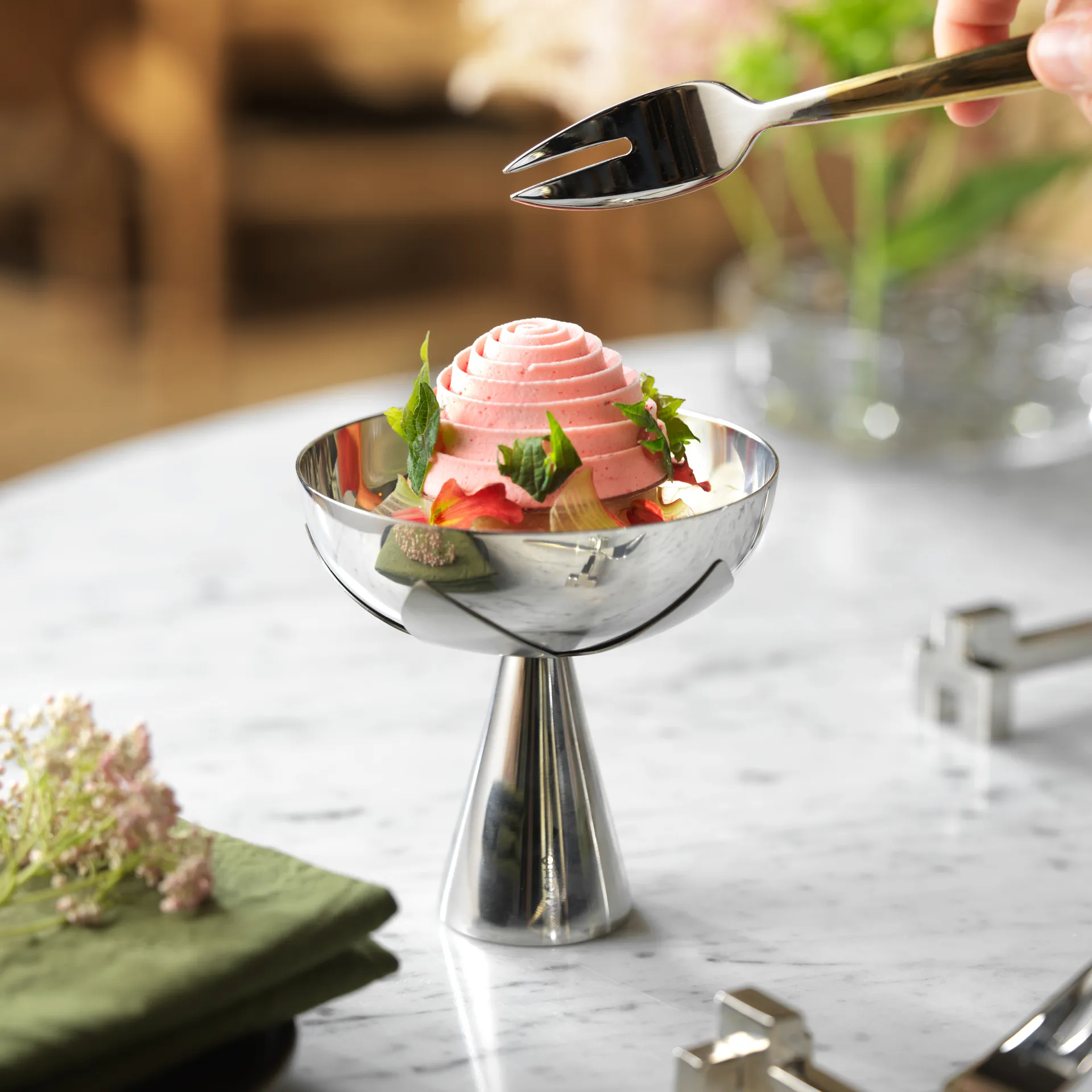 Tigela de servir Blad Ø11 cm, Aço inoxidável KLONG