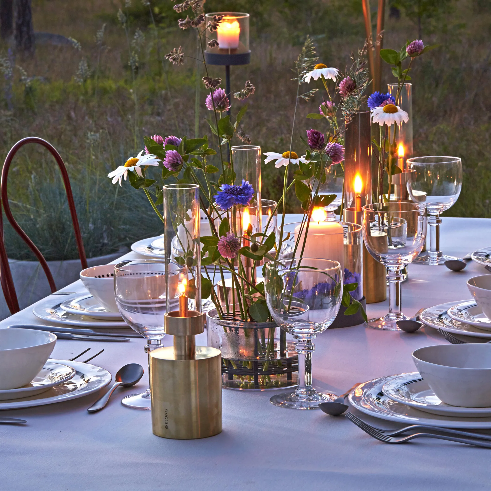 Vaso Äng, pequeno, preto KLONG