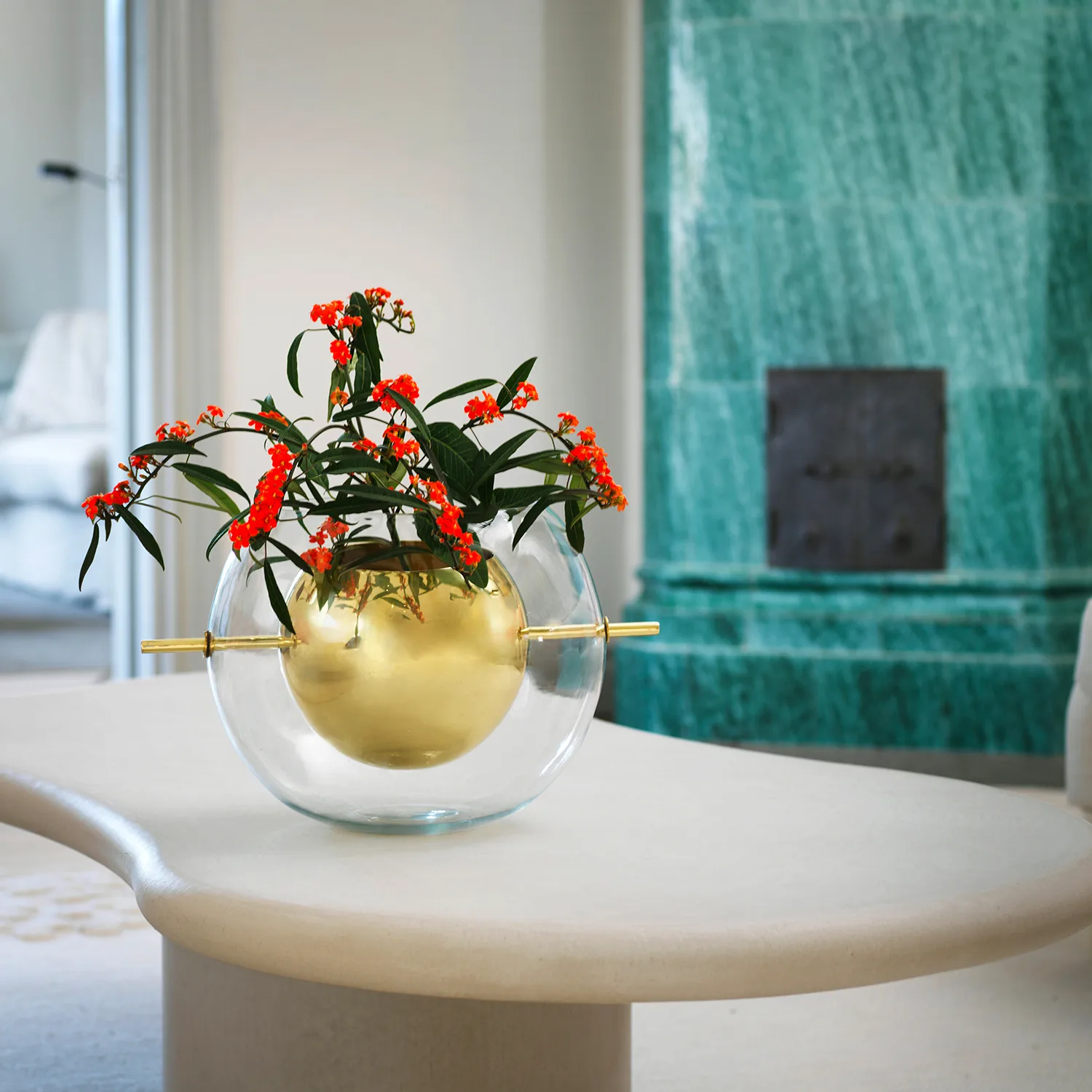 Vaso redondo Alba, Bronze KLONG