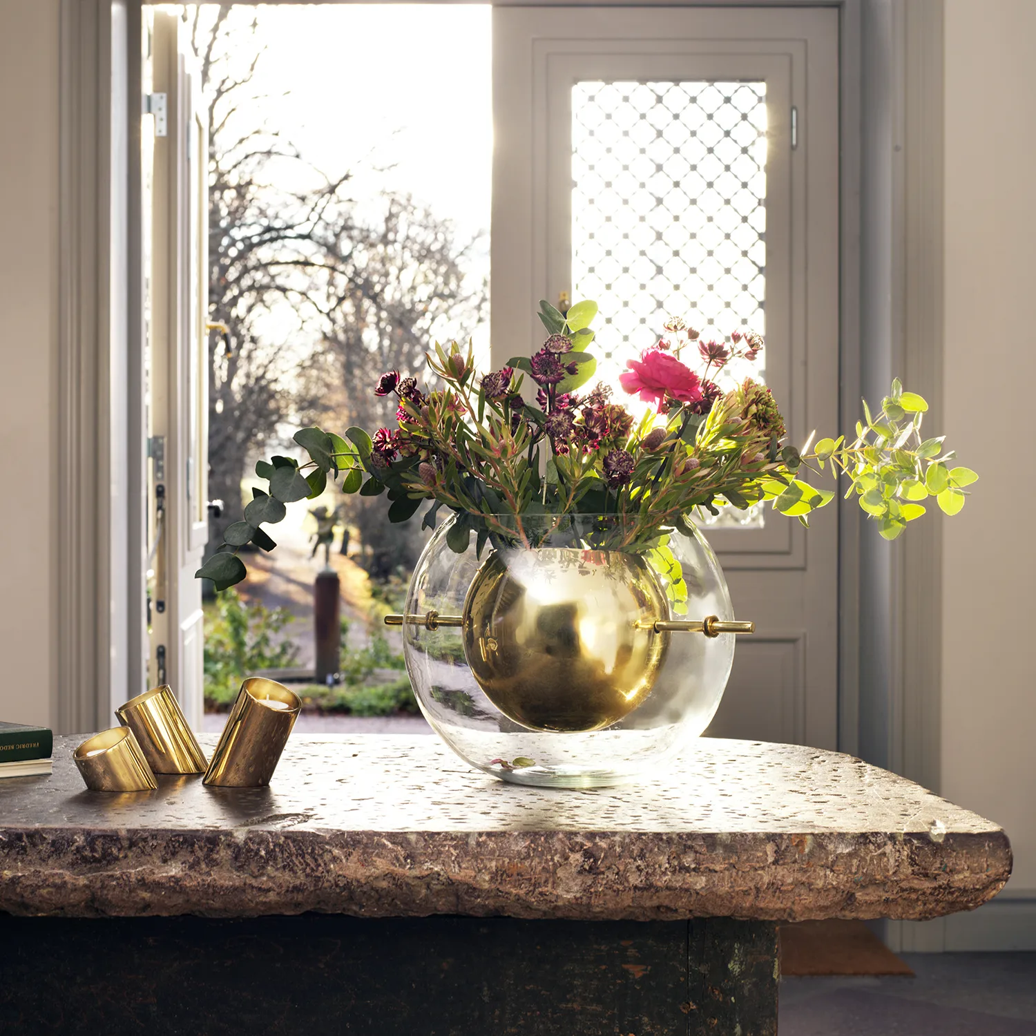 Vaso redondo Alba, Bronze KLONG