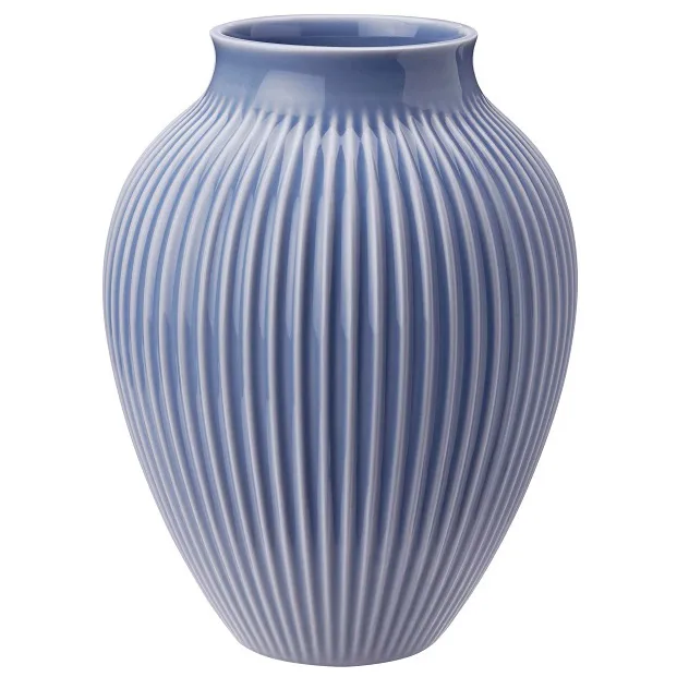Knabstrup vaso estriado 27 cm, azul lavanda Knabstrup Keramik