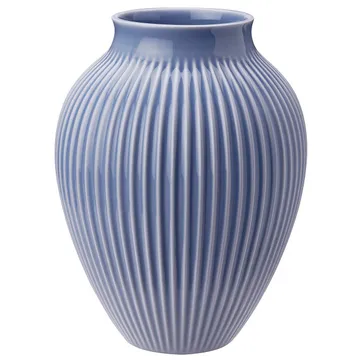 Knabstrup vaso estriado 27 cm - azul lavanda - Knabstrup Keramik