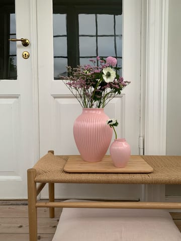 Knabstrup vaso estriado 27 cm - Rosa  - Knabstrup Keramik
