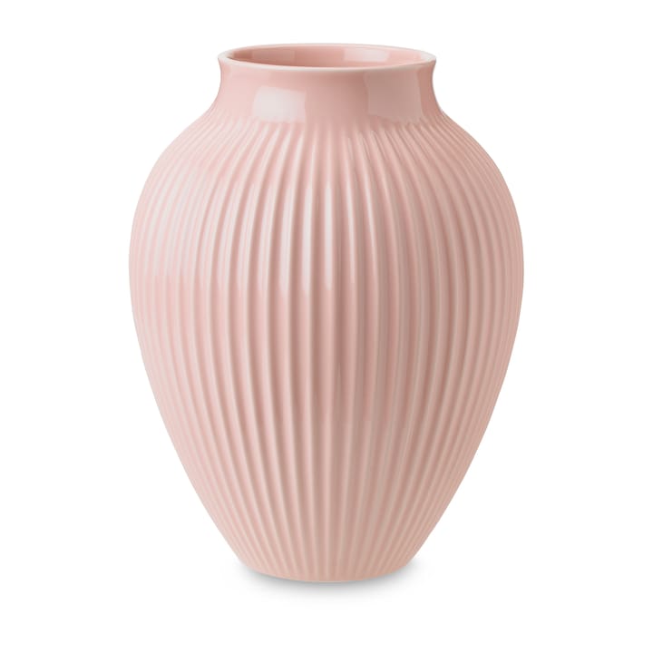 Knabstrup vaso estriado 27 cm - Rosa  - Knabstrup Keramik