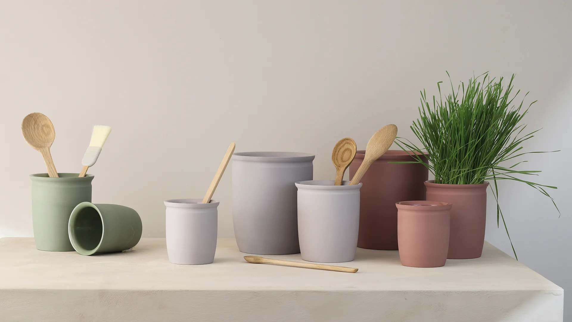 Pote de conserva Knabstrup, Cinzento, 1 L Knabstrup Keramik