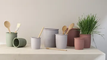 Pote de conserva Knabstrup - Dark rose, 1 L - Knabstrup Keramik