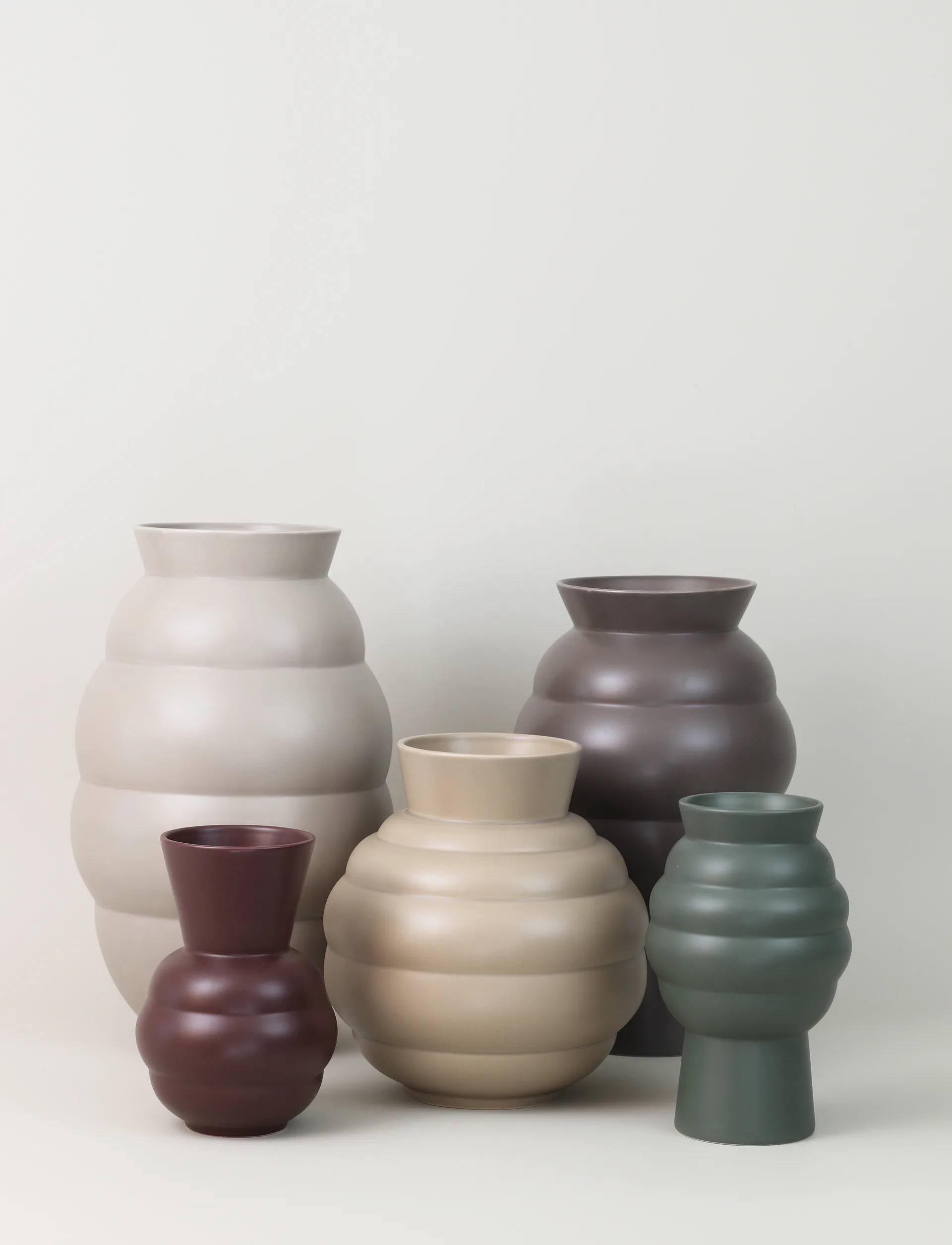 Tortus Archie vaso No5 41,5 cm, Light grey Knabstrup Keramik