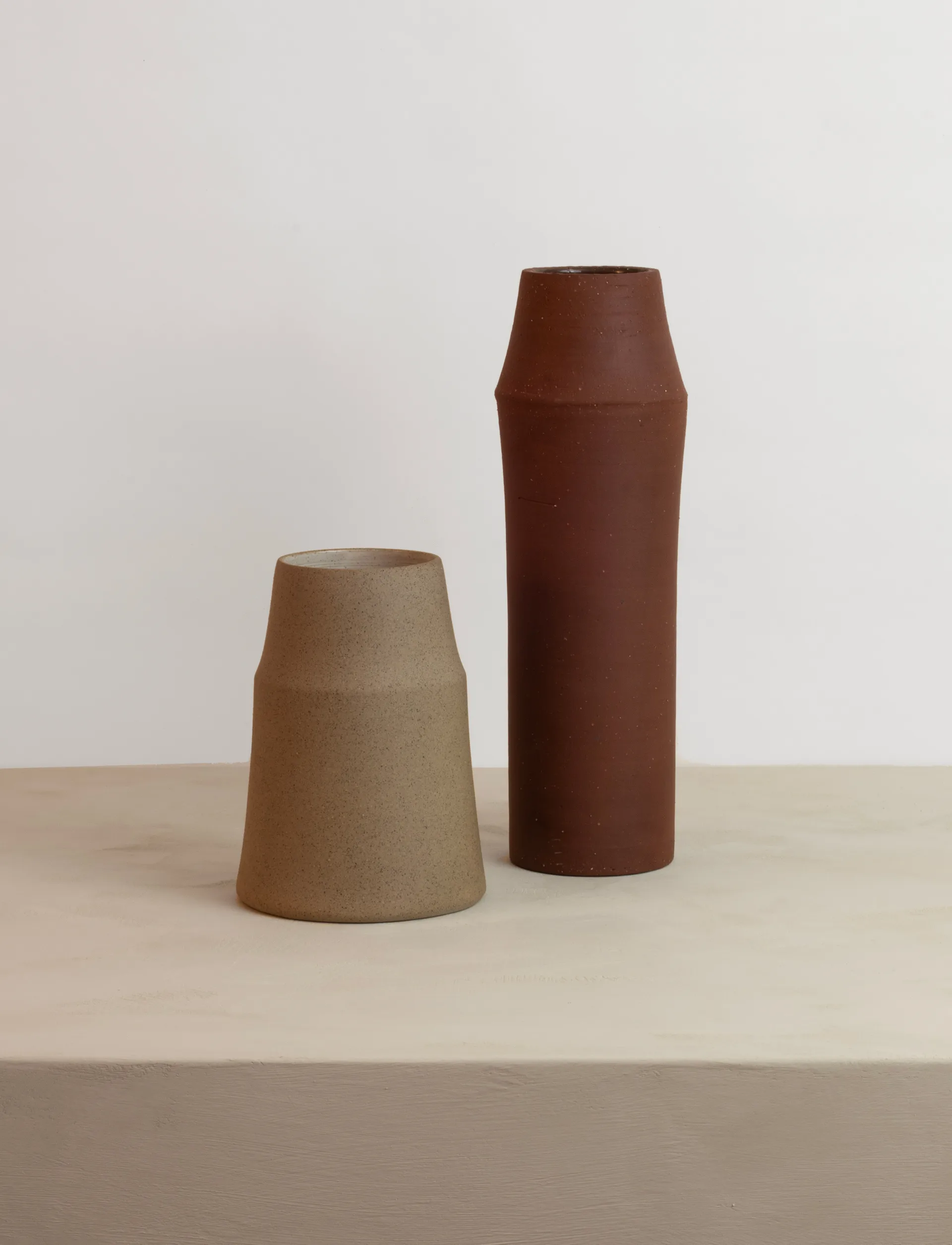 Vaso Clay 18 cm, Warm sand Knabstrup Keramik