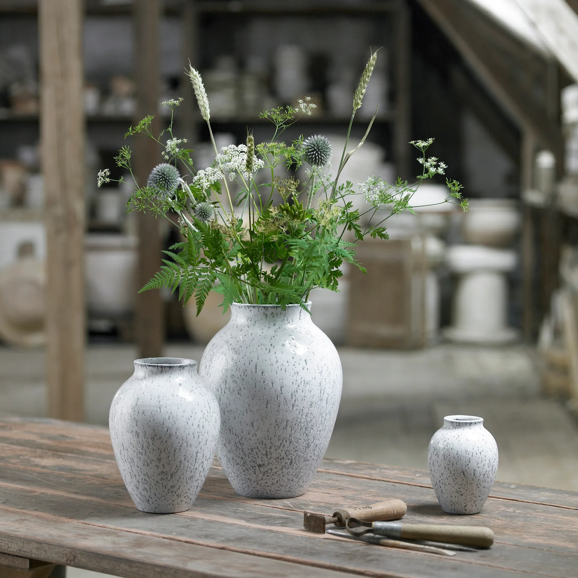 Vaso Knabstrup 12,5 cm, branco Knabstrup Keramik