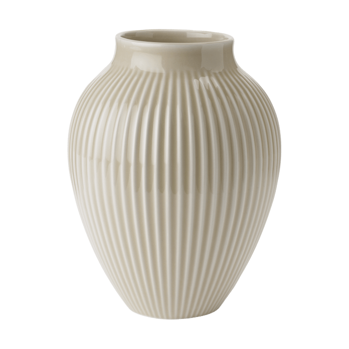 Vaso Knabstrup 20 cm - Ripple sand - Knabstrup Keramik