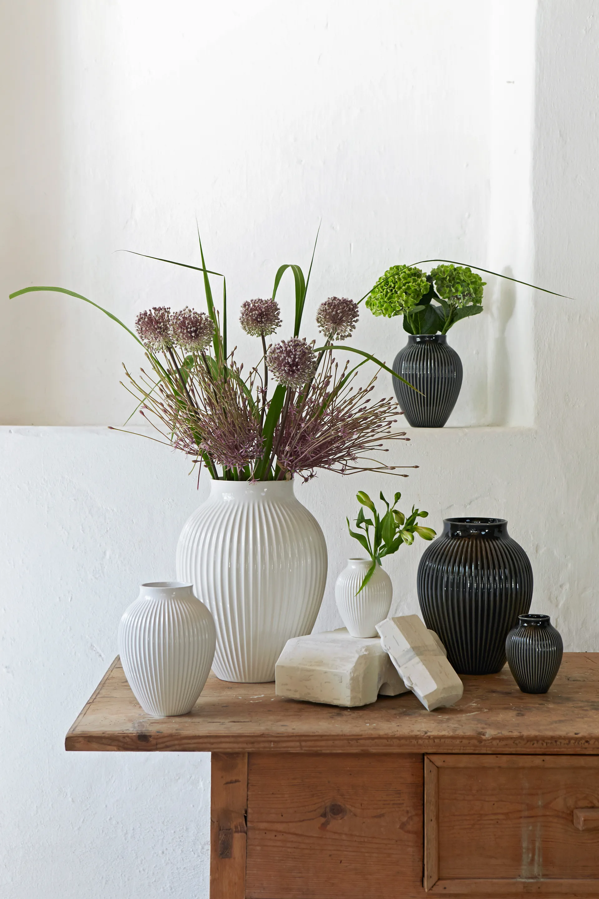 Vaso Knabstrup 35 cm, Branco Knabstrup Keramik