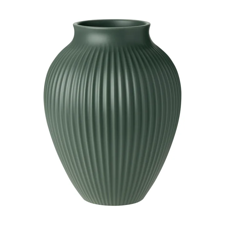 Vaso Knabstrup Ripple mate verde celadon - 27 cm - Knabstrup Keramik