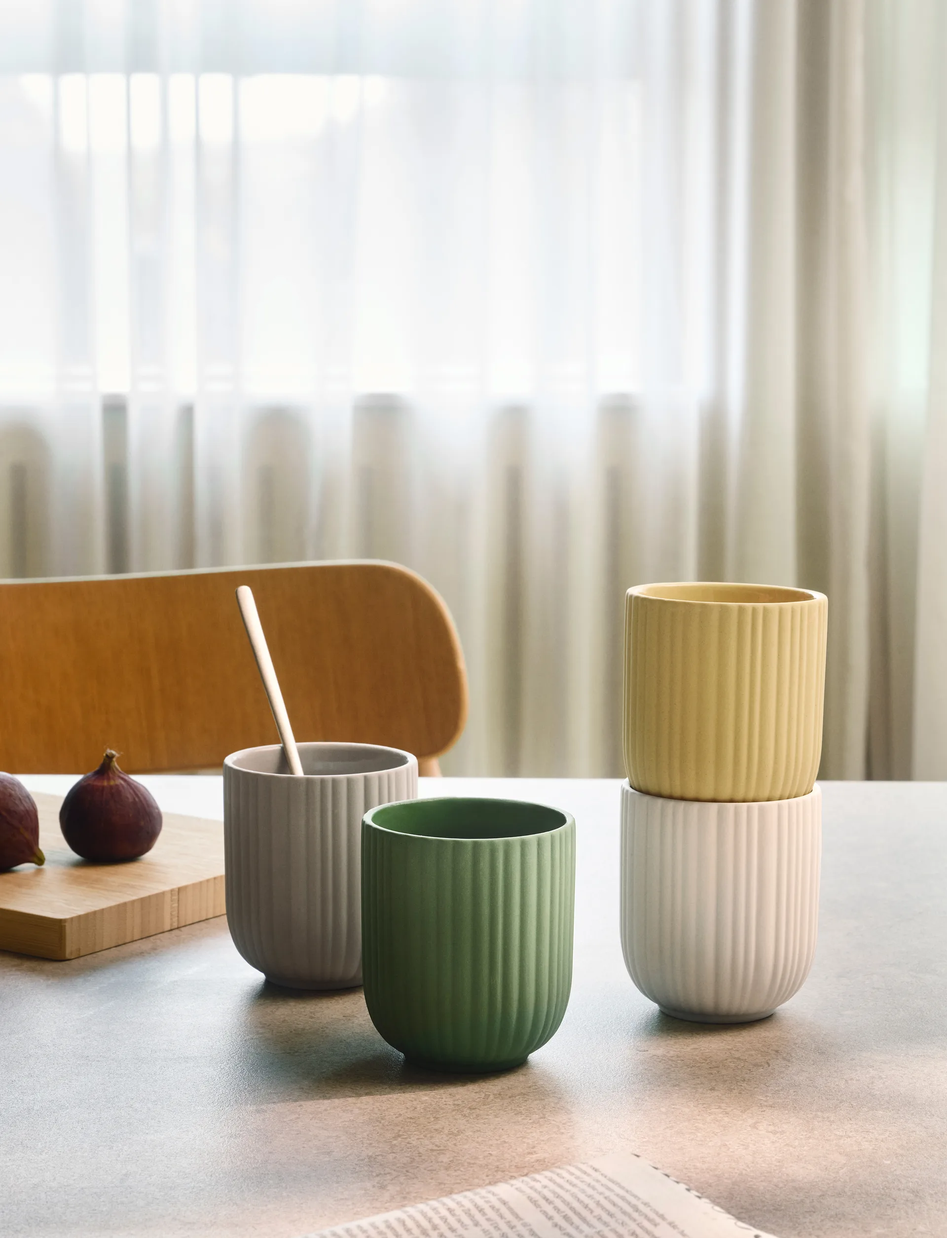 Verda caneca 25 cl, Verde relva Knabstrup Keramik