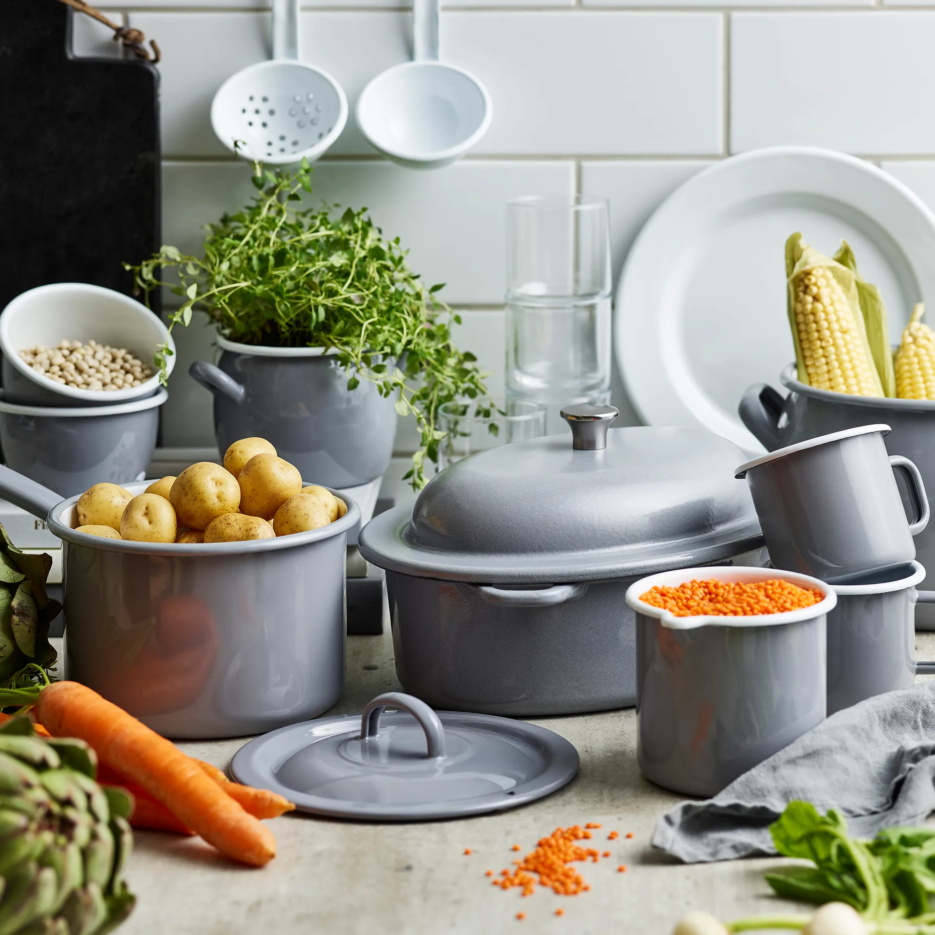 Caçarola com cabo longo Kockums 2,3 l, Kockums Grey (cinza) Kockums Jernverk