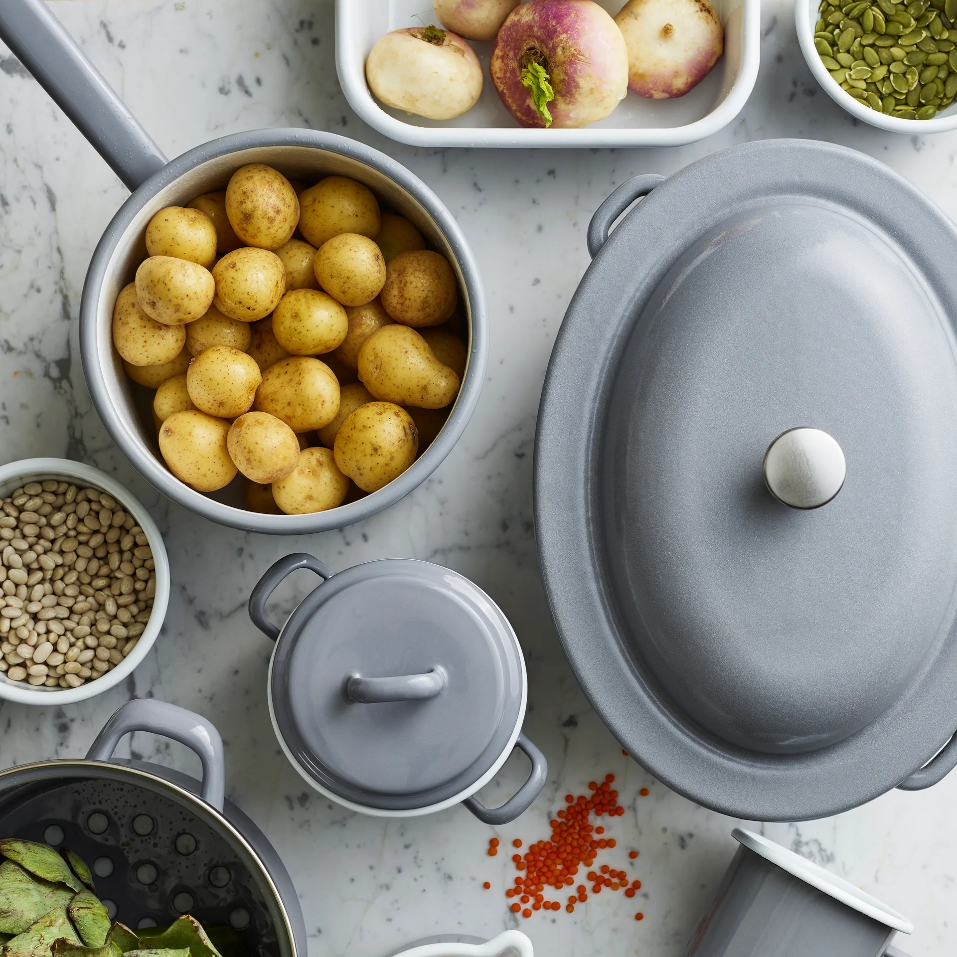 Caçarola com cabo longo Kockums 2,3 l, Kockums Grey (cinza) Kockums Jernverk