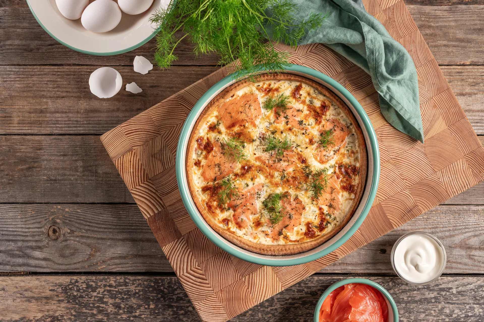 forma de forno Kockums, Cream Lux-verde, redondo, Ø24 cm Kockums Jernverk