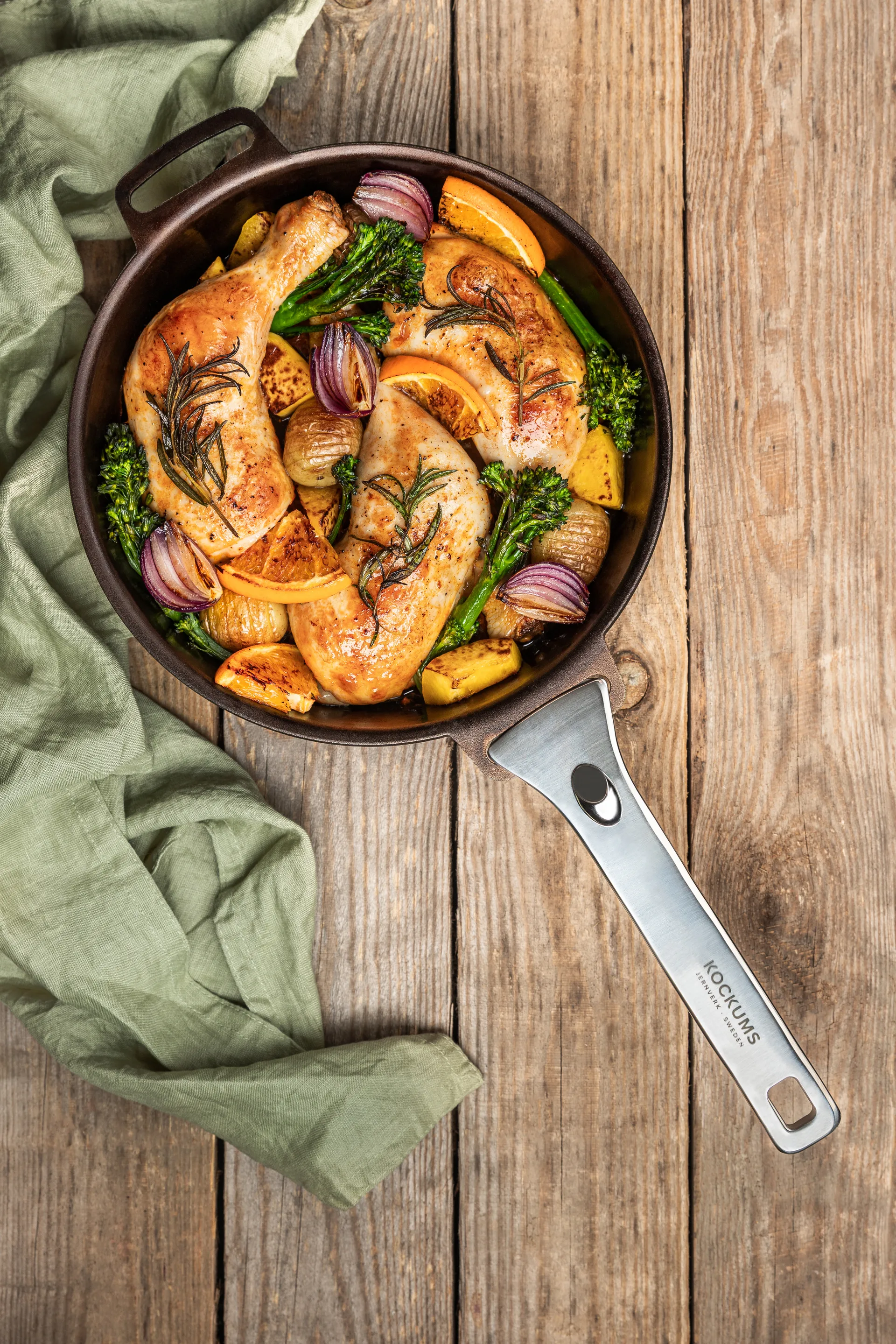 Frigideira com cabo removível, Ø24 cm Kockums Jernverk