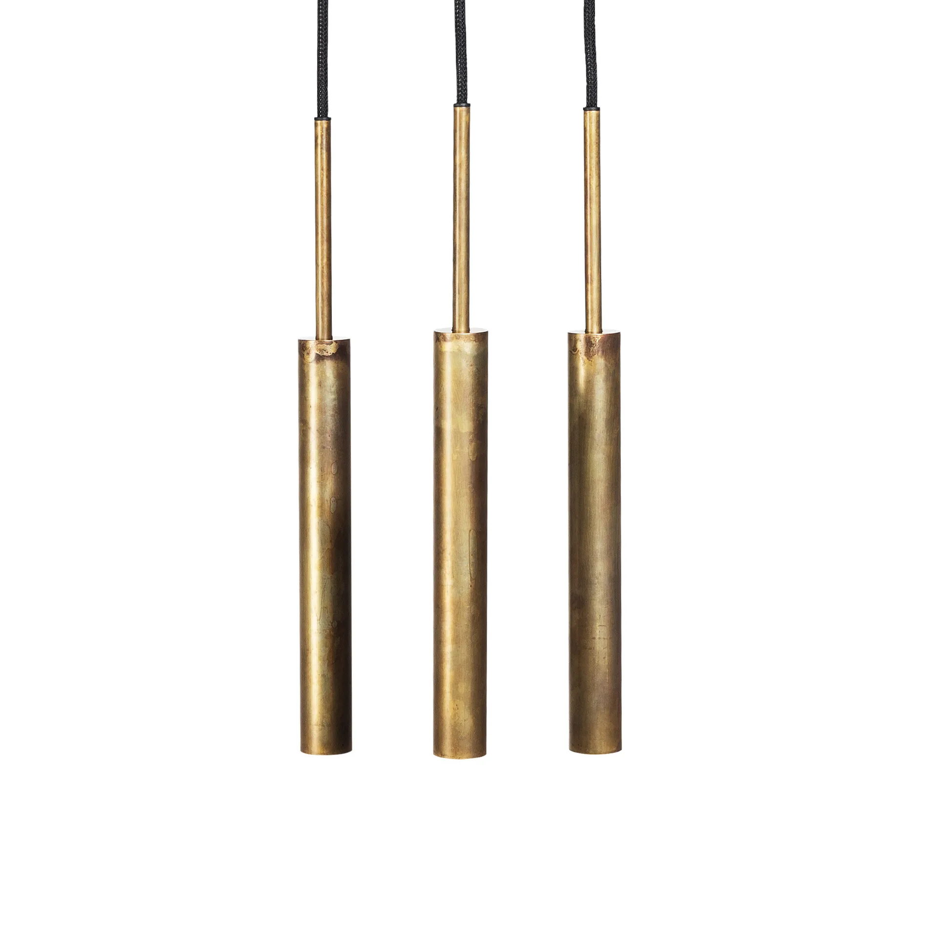 Candeeiro Stav 3 placa de teto oblonga, Latão bruto Konsthantverk