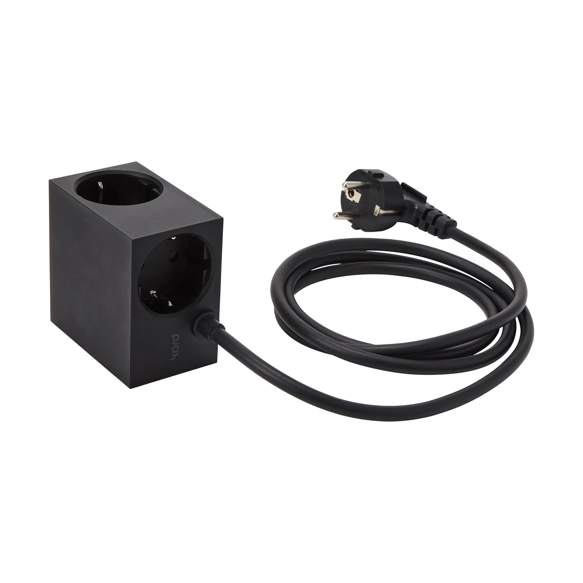 Adaptador tomada Cuboid 2 m, Black Kord