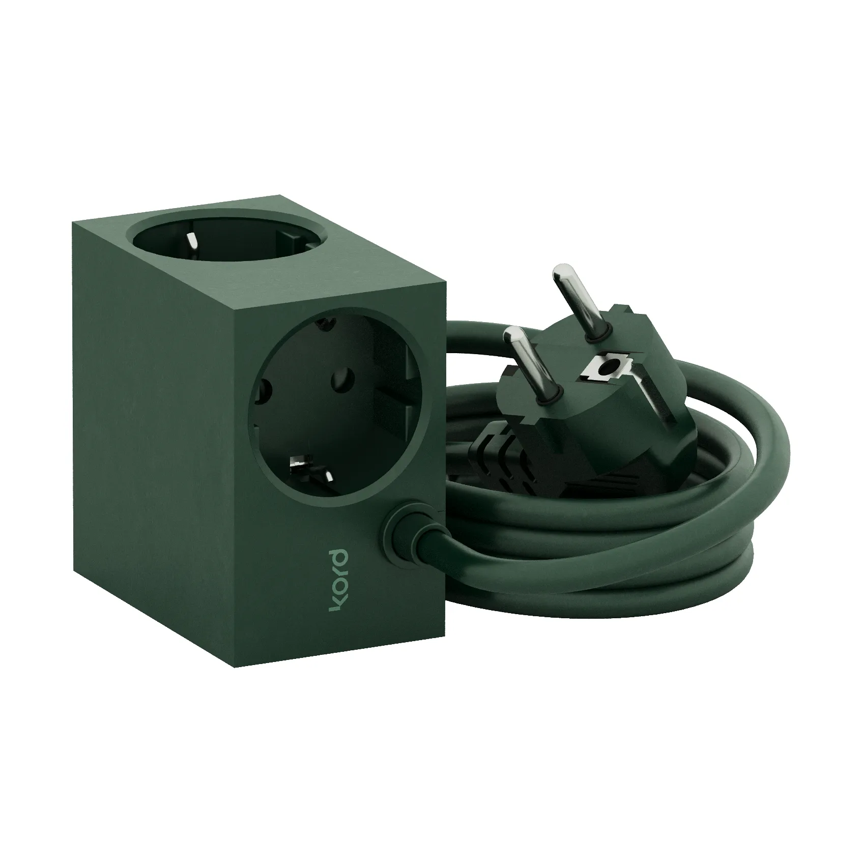 Adaptador tomada Cuboid 2 m, Dark Green Kord