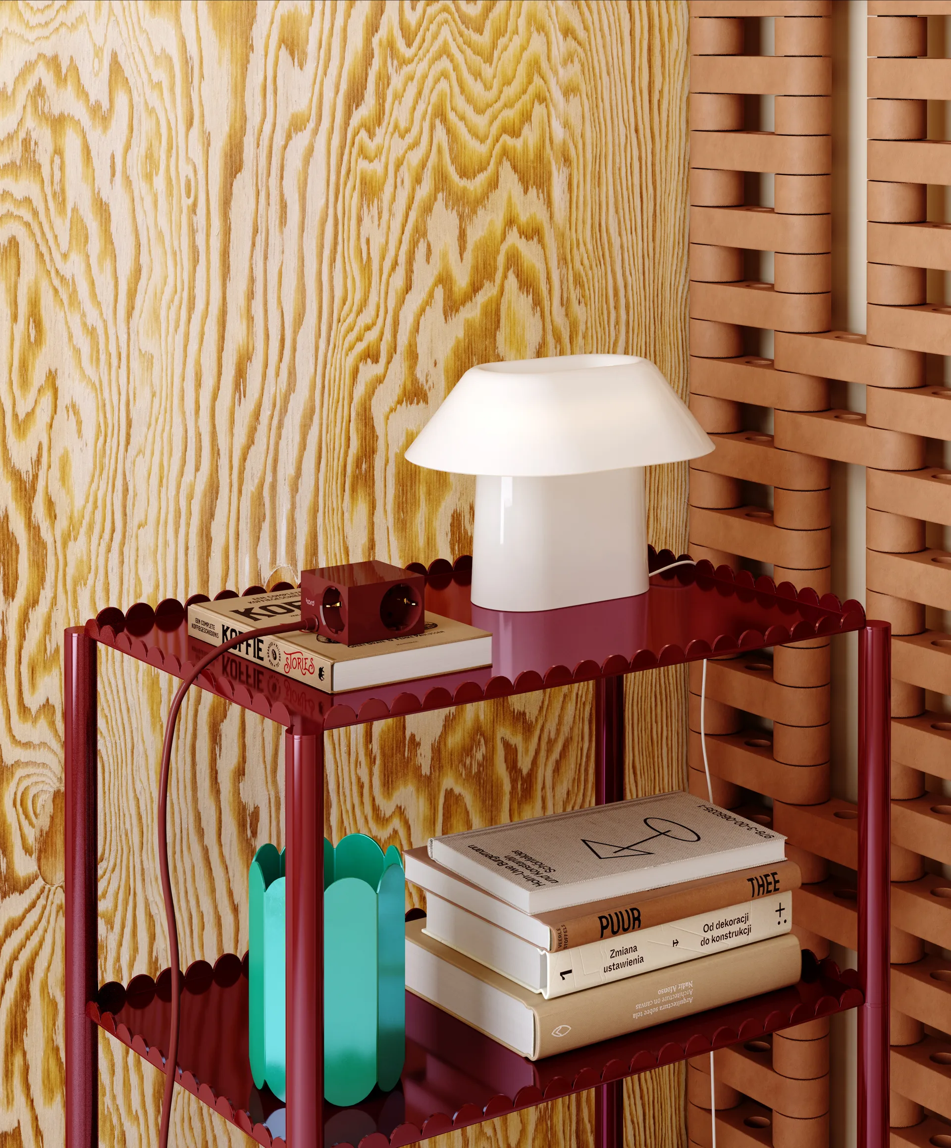 Adaptador tomada Cuboid+ USB-C 30W 2 m, Fired Brick Kord