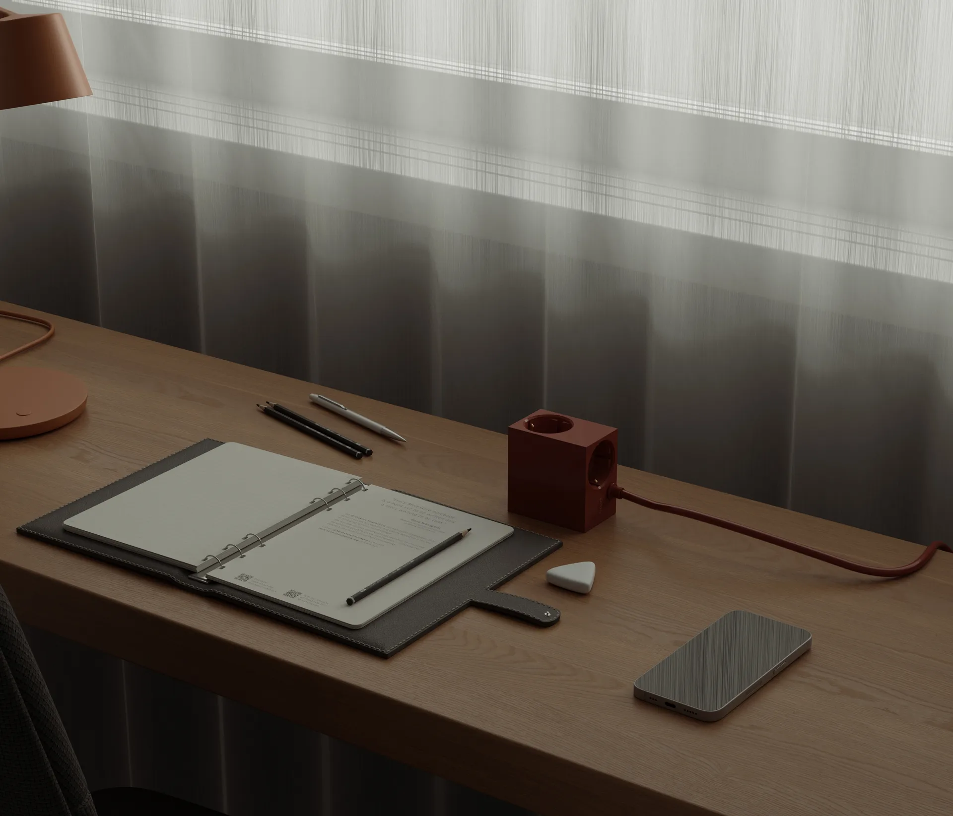 Adaptador tomada Cuboid+ USB-C 30W 2 m, Fired Brick Kord