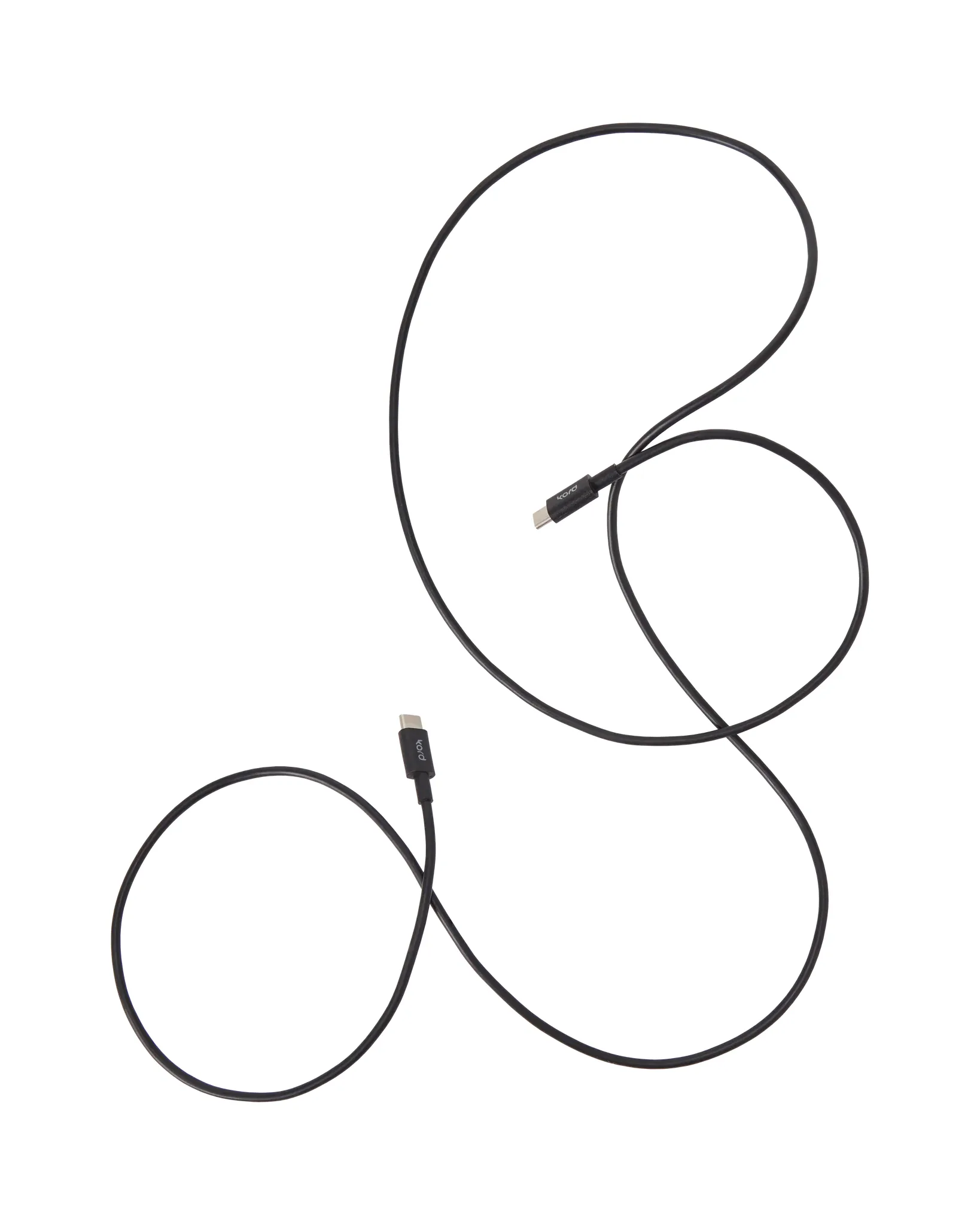 Cabo de carregamento Kord USB-C para USB-C 1,8 m, Black Kord