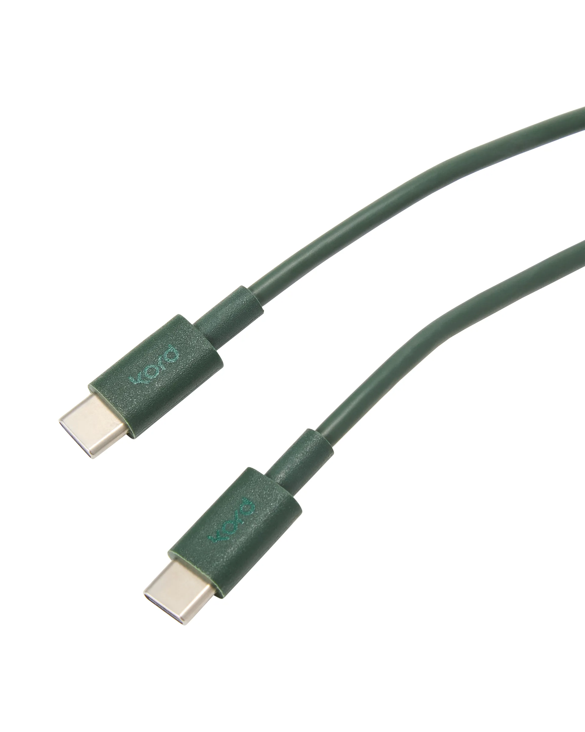Cabo de carregamento Kord USB-C para USB-C 1,8 m, Dark Green Kord