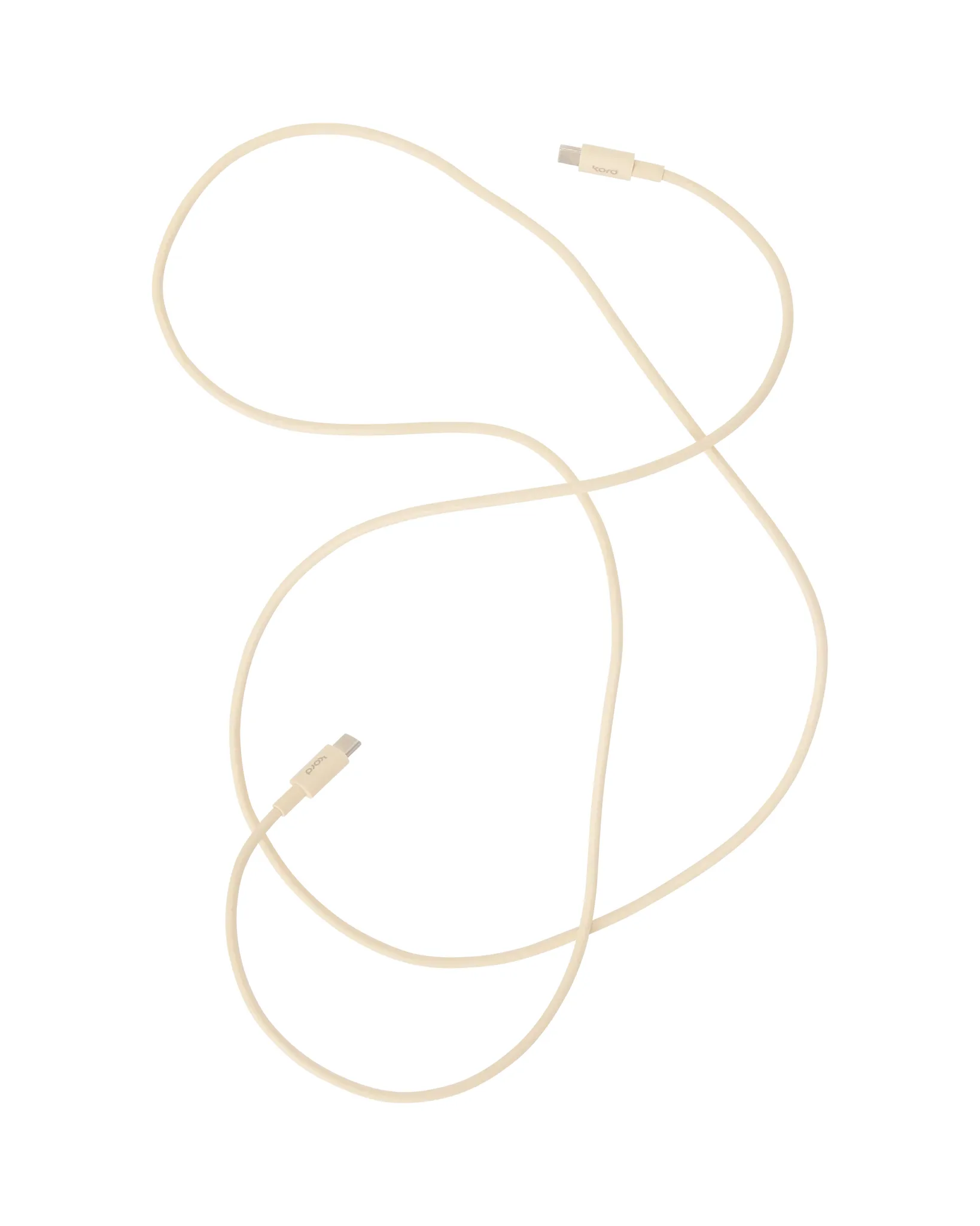 Cabo de carregamento Kord USB-C para USB-C 1,8 m, Pearled Ivory Kord