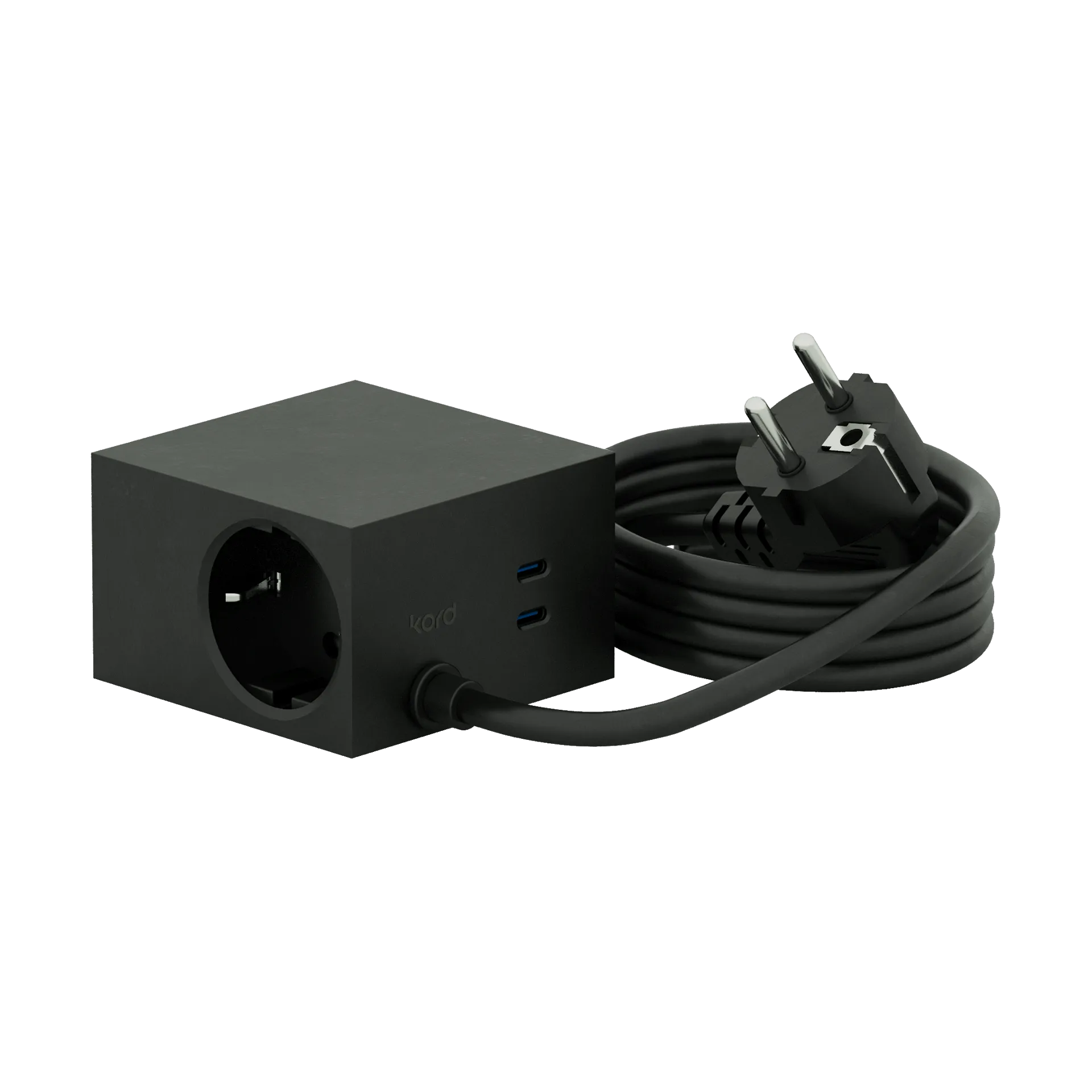 Cuboid+ bloco de tomadas USB-C 30W 2 m, Black Kord