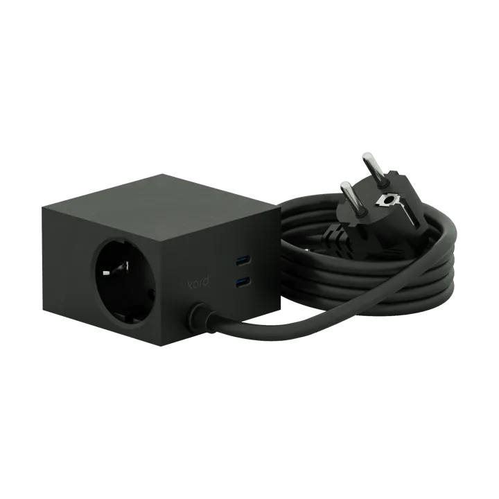 Cuboid+ bloco de tomadas USB-C 30W 2 m - Black - Kord